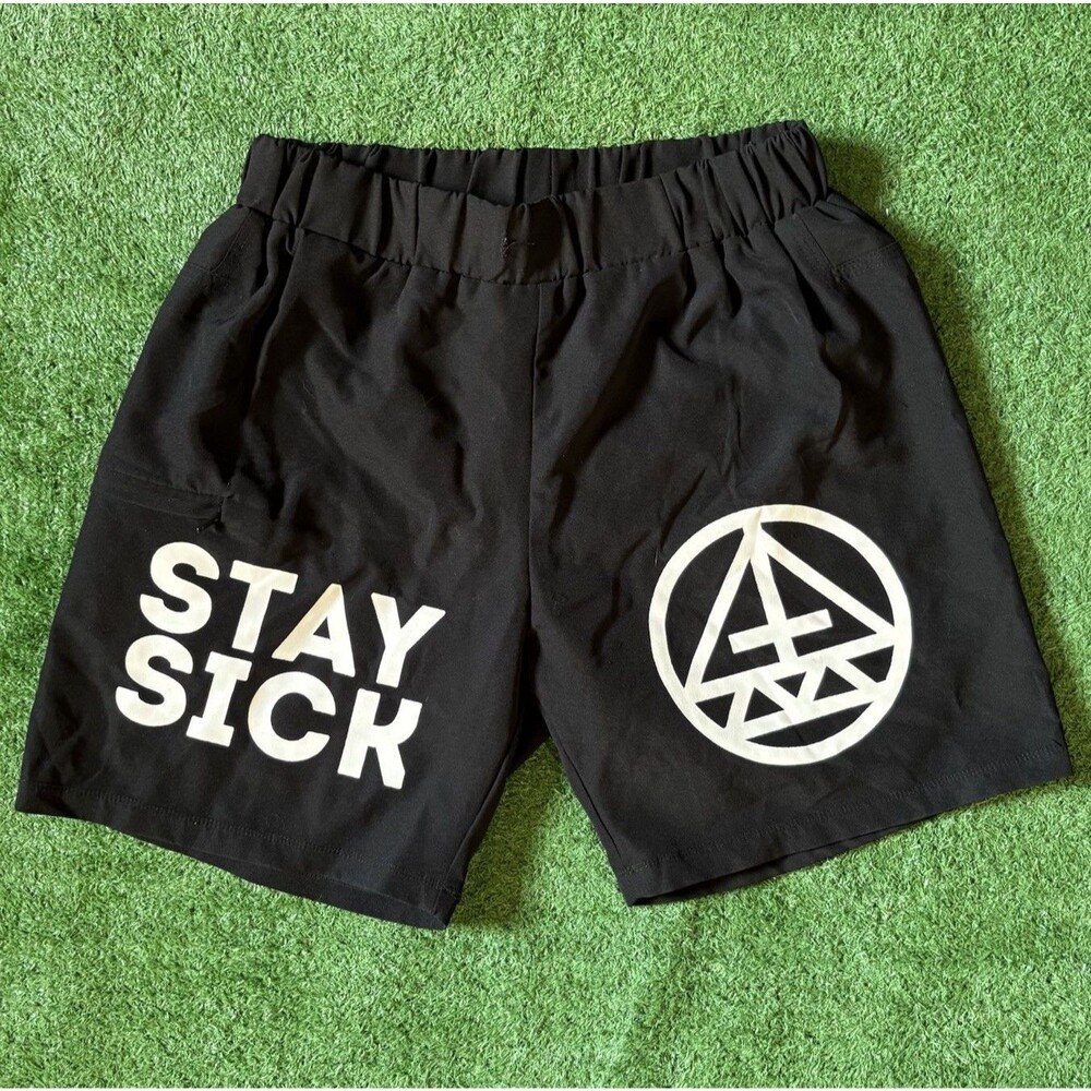 Attila Band Board Shorts Men’s Medium Black Stay Sick Records Chris Fronzak